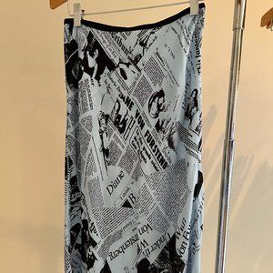 Diane Von Furstenberg Newspaper pattern  skirt